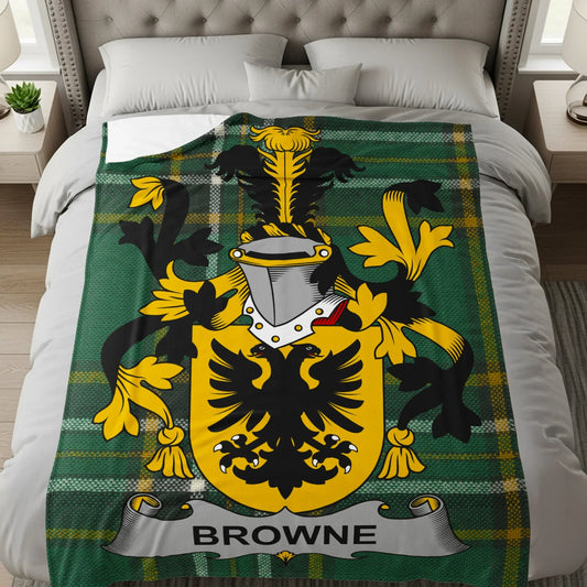 Browne Family Crest Green and Yellow Plaid product type