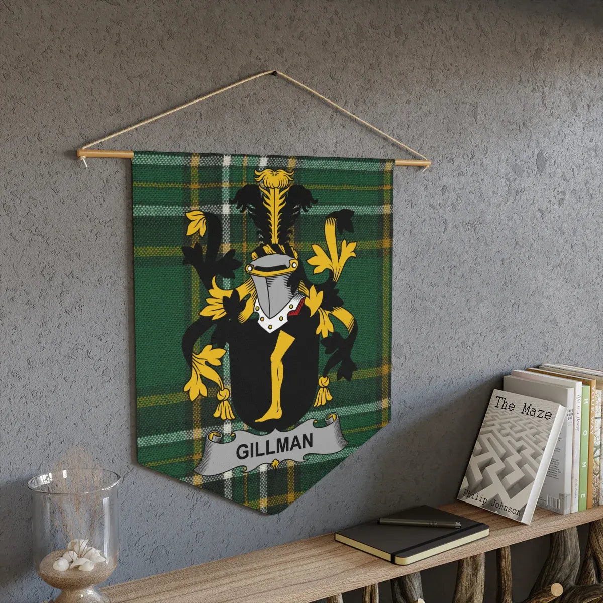 Personalized Family Crest Tartan Wall Hanging product