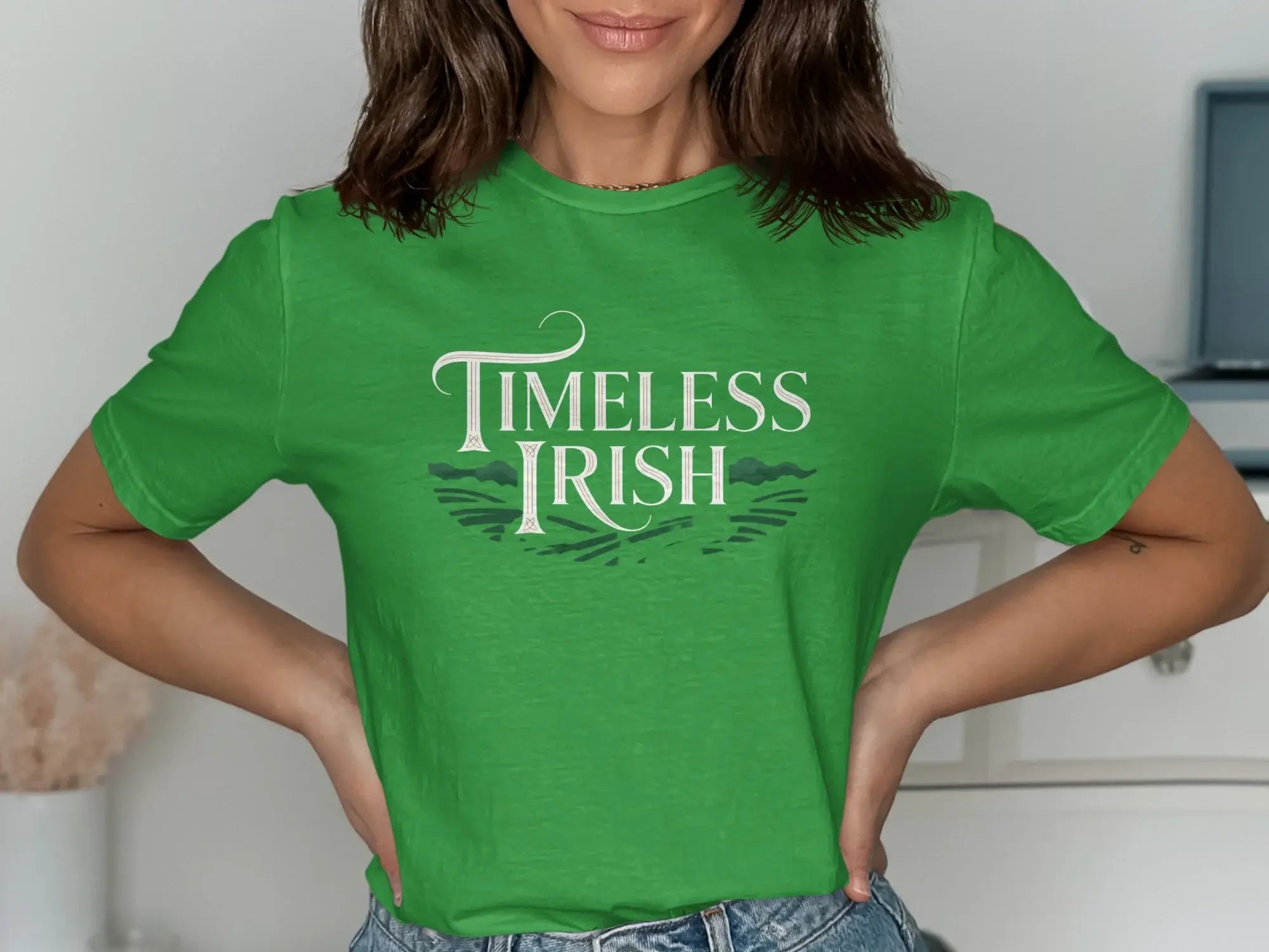 Timeless Irish Graphic Design Green T-Shirt