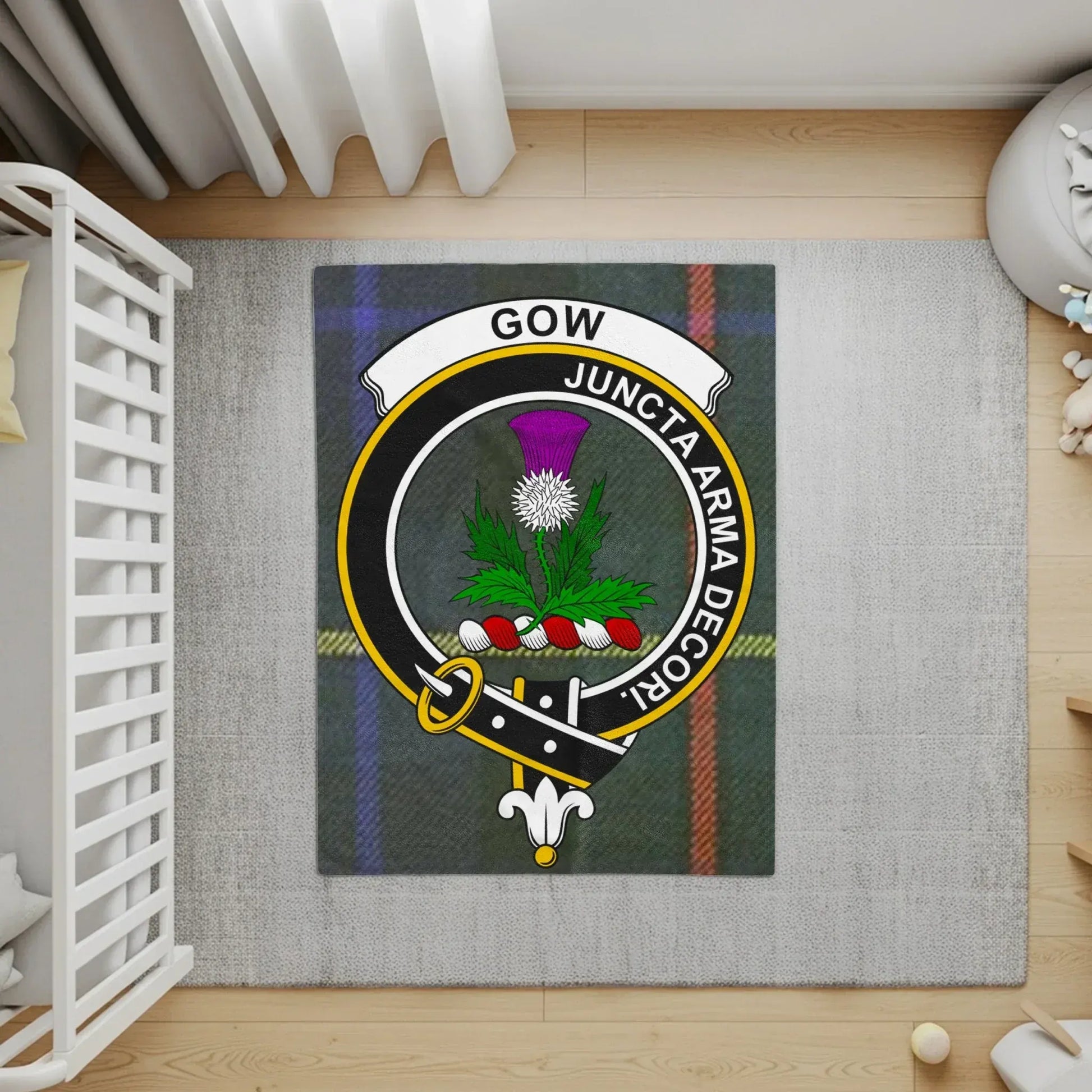 Gow Family Crest Clan Badge Area Rug product