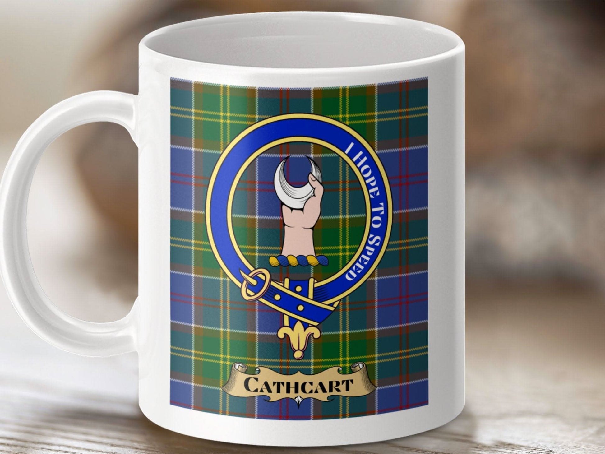 Custom Cathcart Family Crest Tartan Pattern Mug product