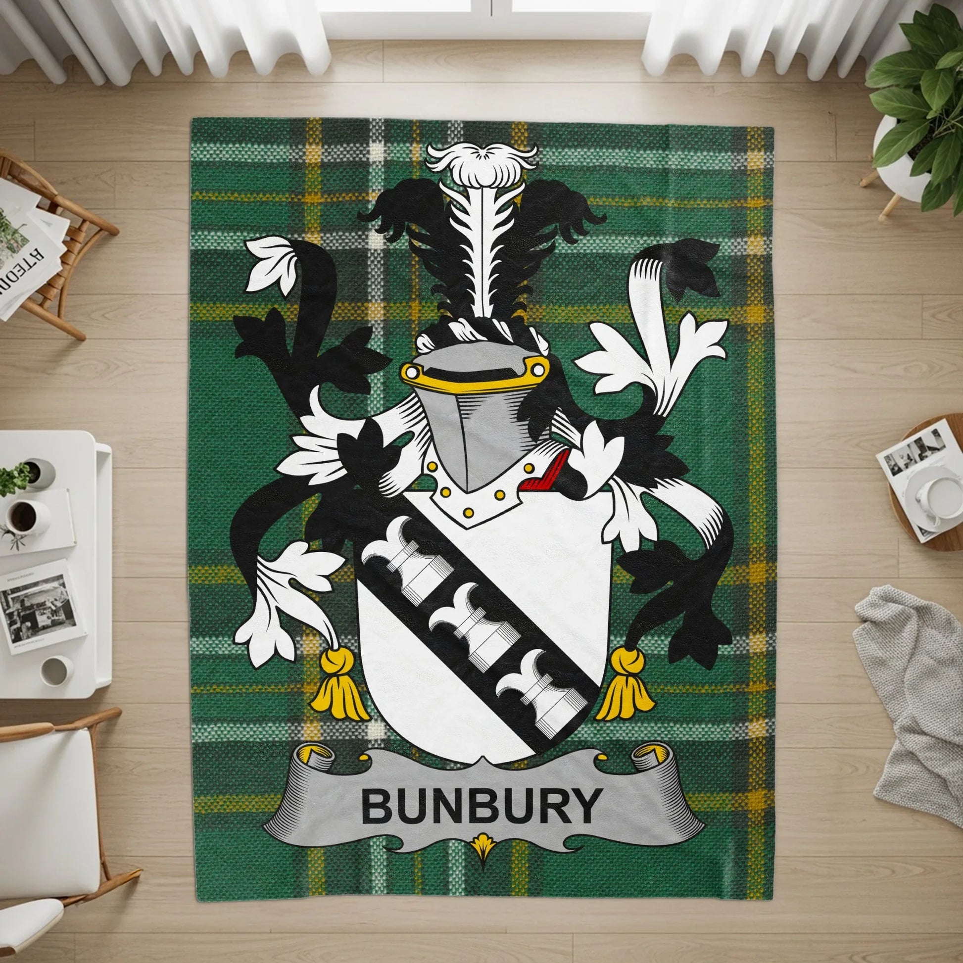 Stylish Bunbury Family Crest Rug for Household Decor product