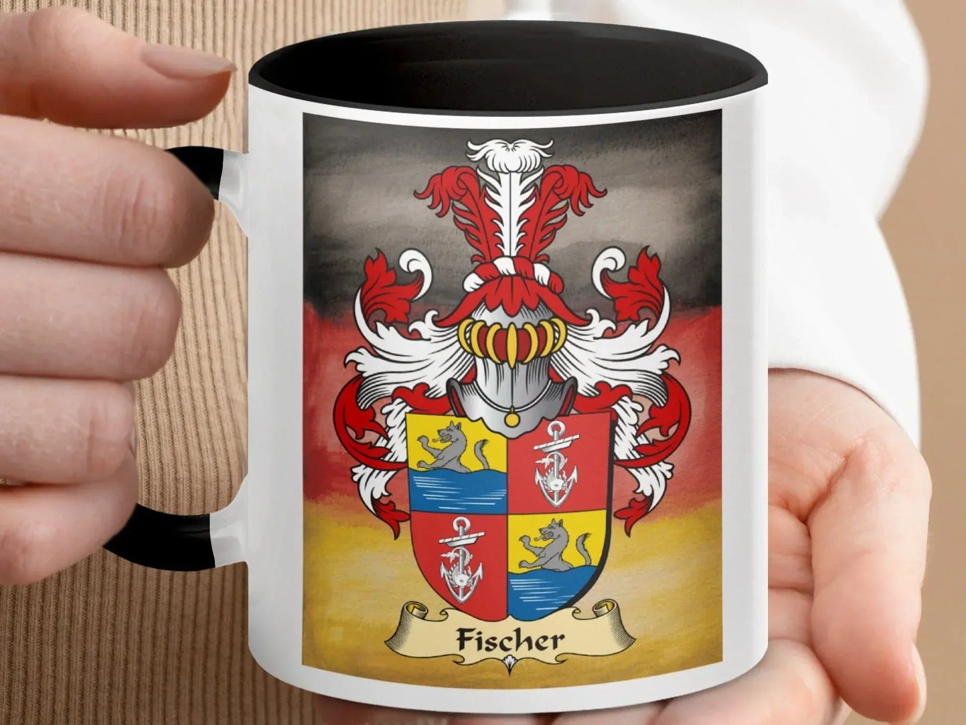 Fischer Germany Flag Family Crest Mug product