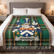 Jennings Irish Woven Blanket | Family Crest Tartan Throw