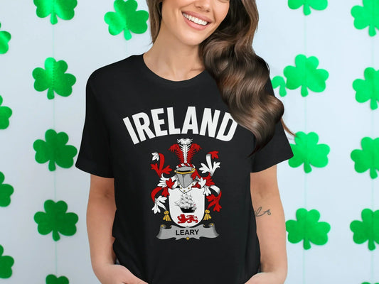 Ireland Leary Coat of Arms Family Emblem Tee product