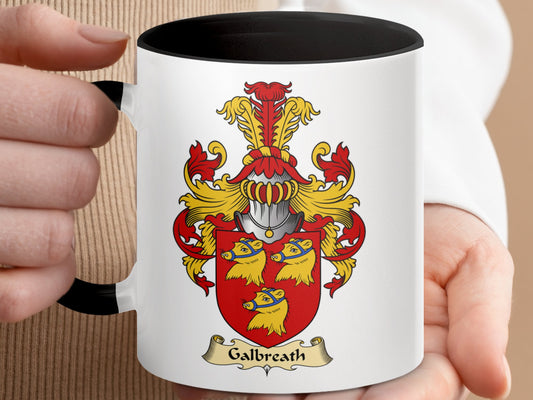 Galbreath Scottish Clan coat of arms accent coffee Mug - Living Stone Gifts