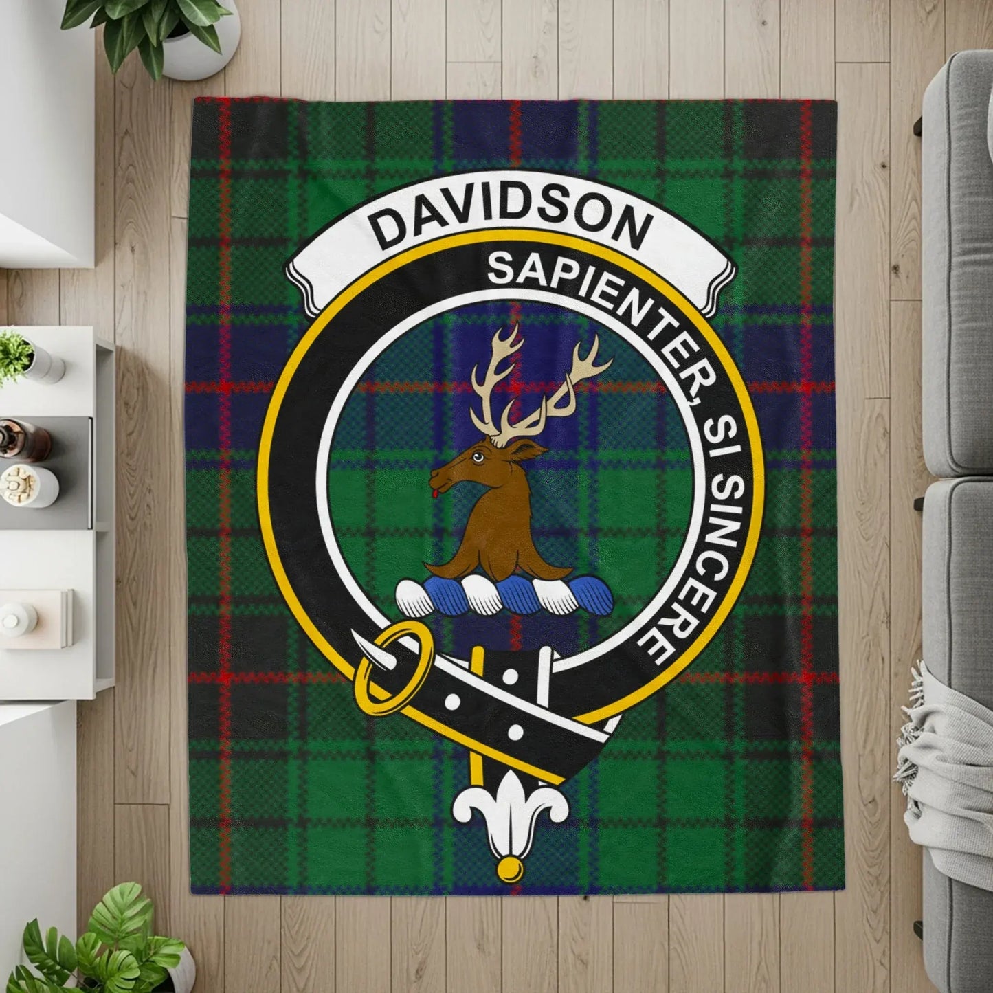 Davidson Sapienter Si Sincere Clan Tartan Blanket product