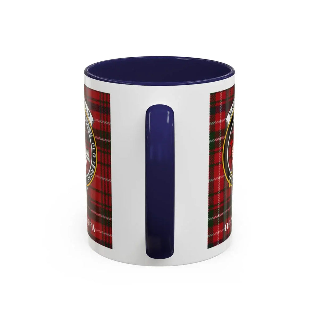 Tartan Plaid Mug with Emblem for Hot Beverages