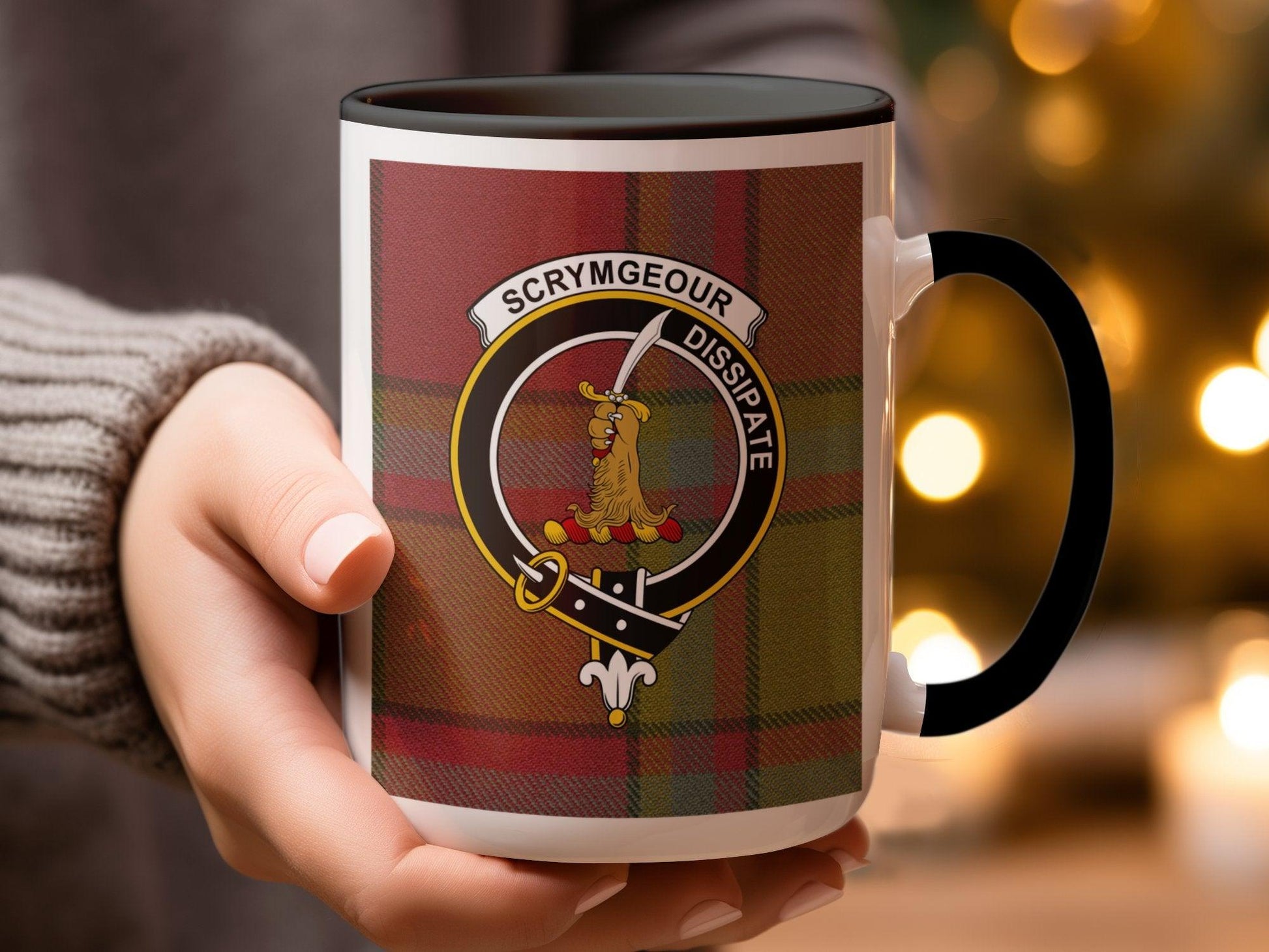 Scrymgeour Clan Crest Tartan Heritage Design Mug - Living Stone Gifts