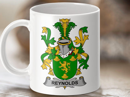 Reynolds Family Heritage Crest Mug - Celtic Ancestry Gifts
