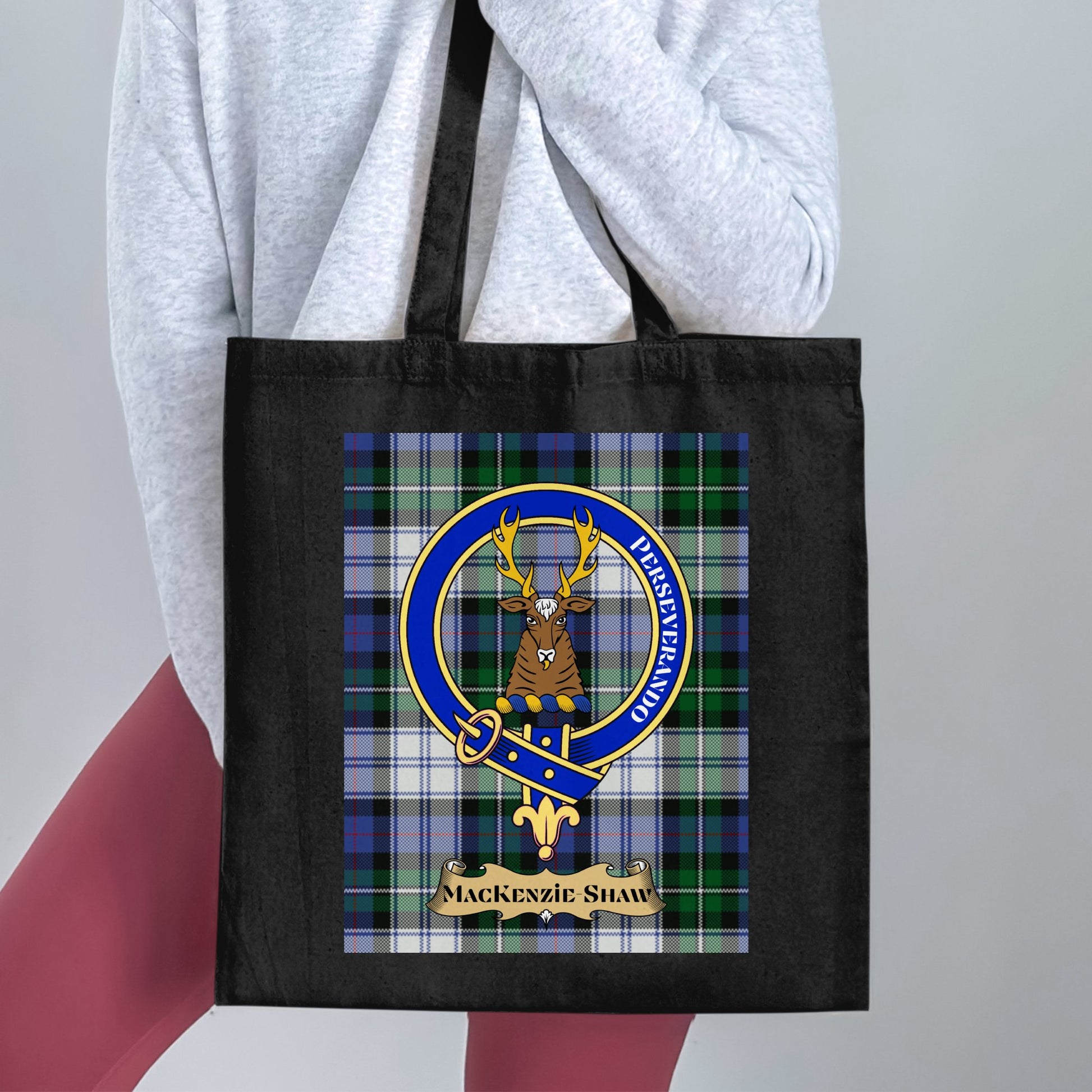 MacKenzie Shaw Scottish Crest Tartan Tote Bag - Living Stone Gifts