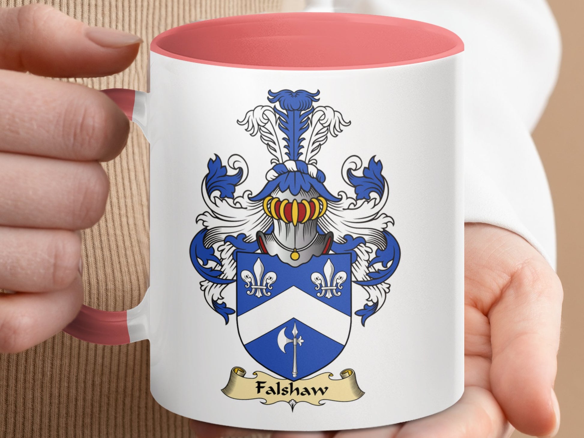 Falshaw Scottish Clan Coat of Arms Accent Coffee Mug - Living Stone Gifts