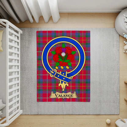 Tartan Pattern with Ancient Clan Crest Rug product