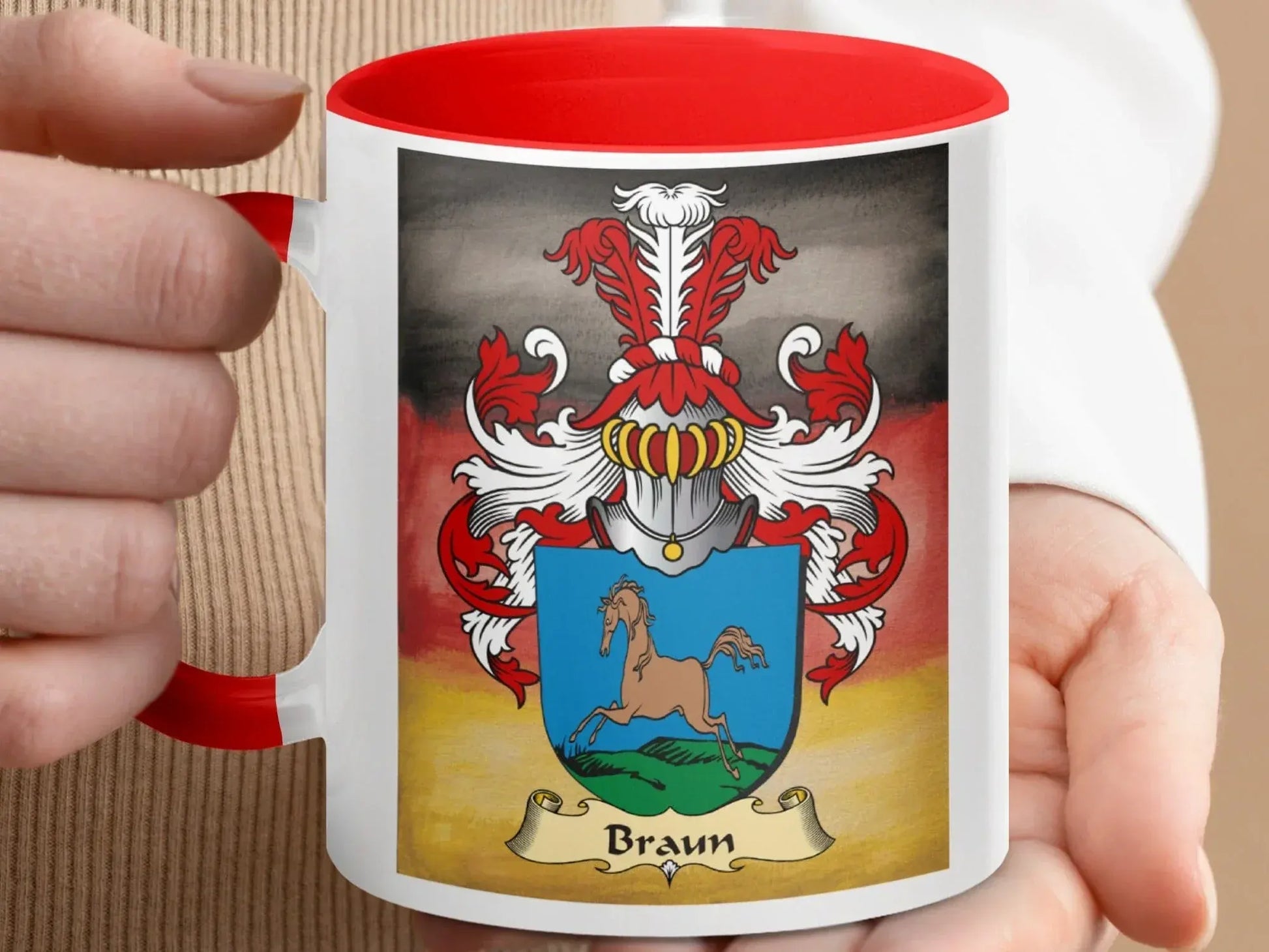 Braun Family Crest Design Coffee Mug product
