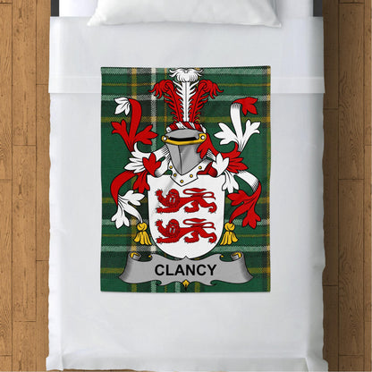 Clancy Surname Irish Tartan Throw Blanket - Living Stone Gifts