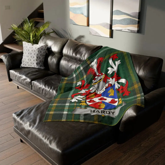 Personalized Family Crest Blanket Cozy Living Room Product