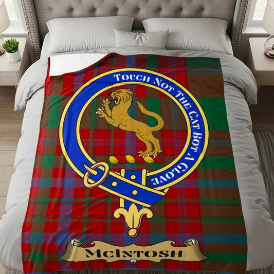 McIntosh Clan Crest Tartan Blanket Bedding product