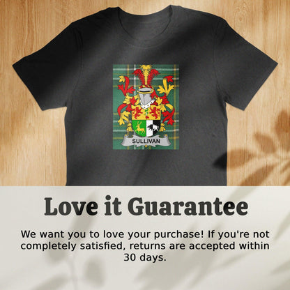 Sullivan Family Coat of Arms Tartan T-Shirt - Celtic Ancestry Gifts