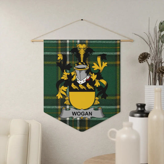 Wogan Family Crest and Plaid Wall Hanging product type