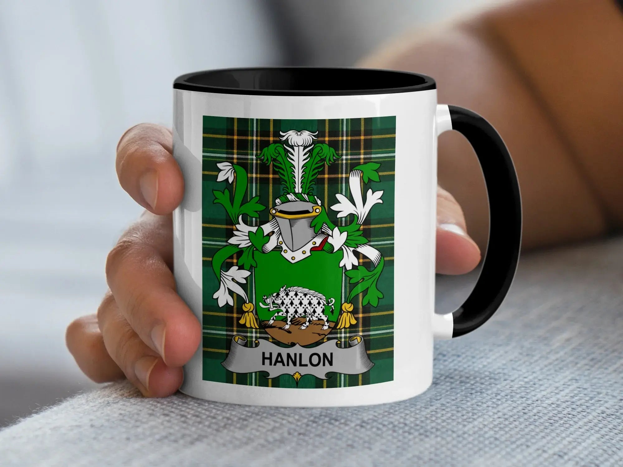 Hanlon Irish National Tartan ceramic accent mug