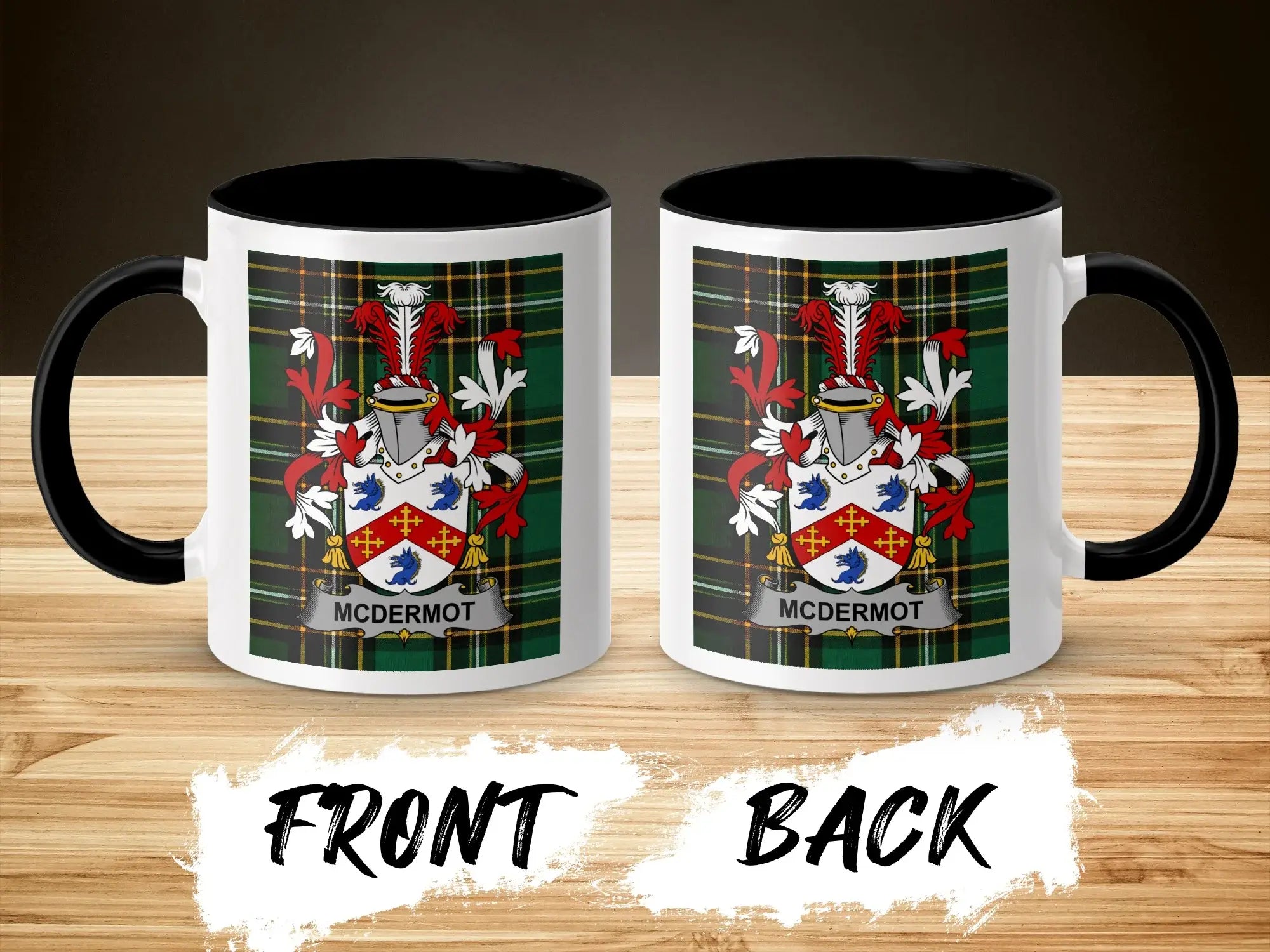 McDermot Irish National Tartan ceramic accent mug