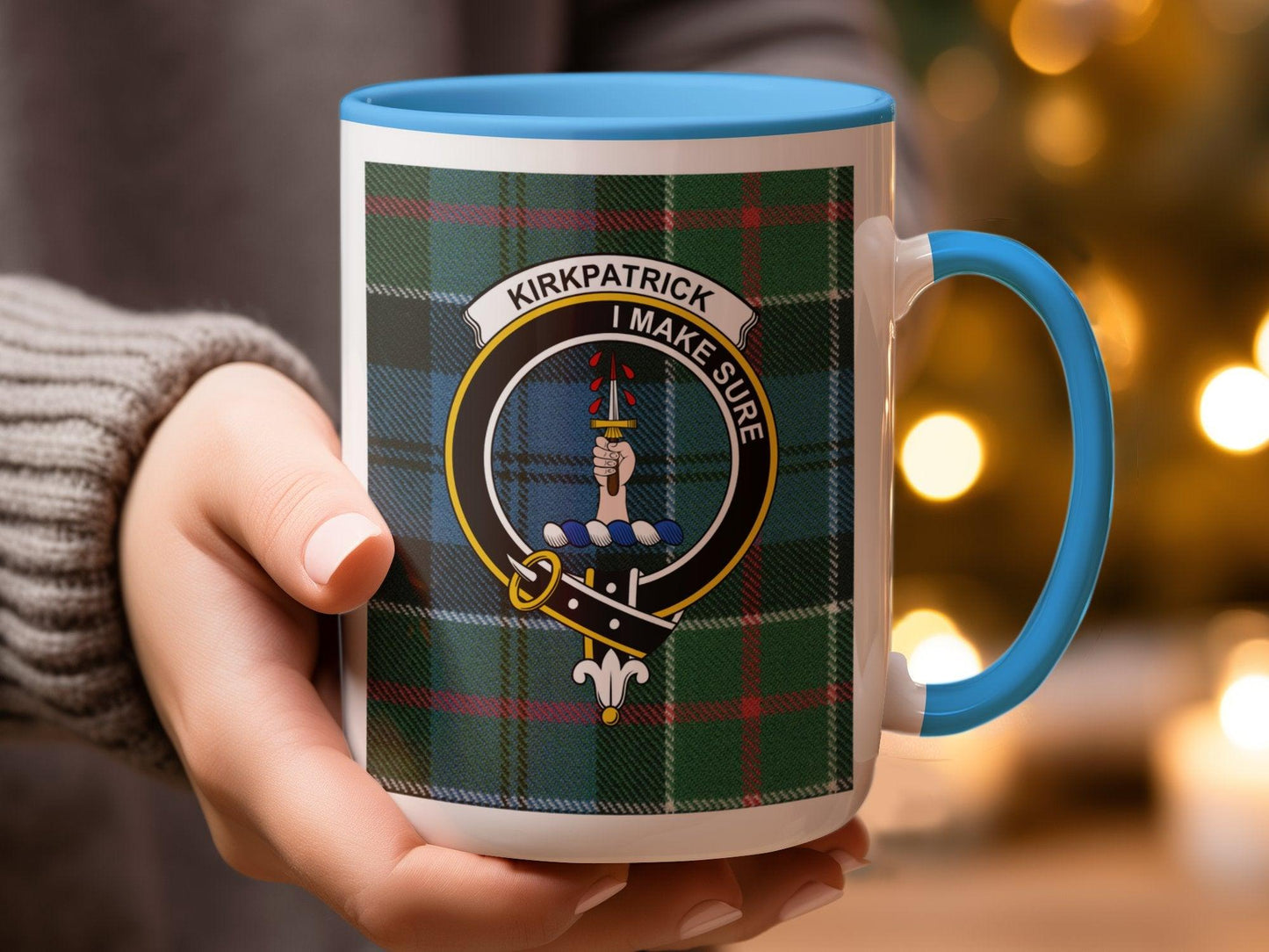 Kirkpatrick Clan Tartan Crest Plaid Scottish Mug - Living Stone Gifts