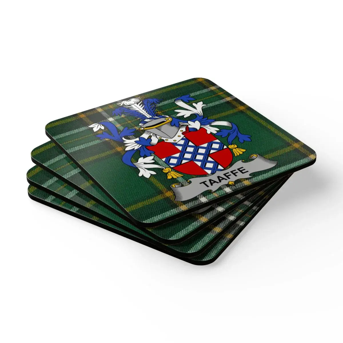 Family Crest Design Taaffe Coasters Set Home Decor product