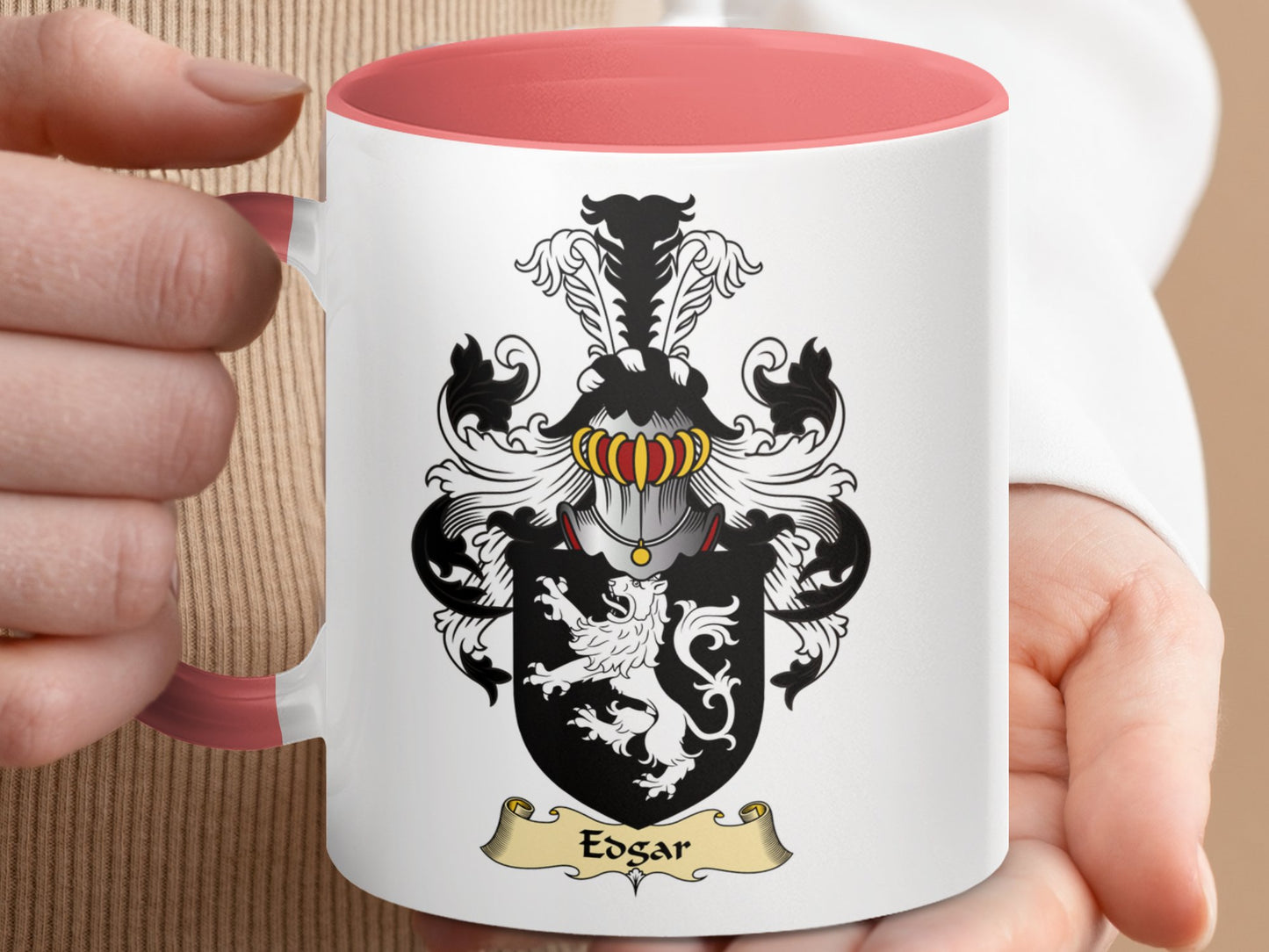 Clan Edgar Scottish Coat of Arms Shield Coffee Mug - Living Stone Gifts