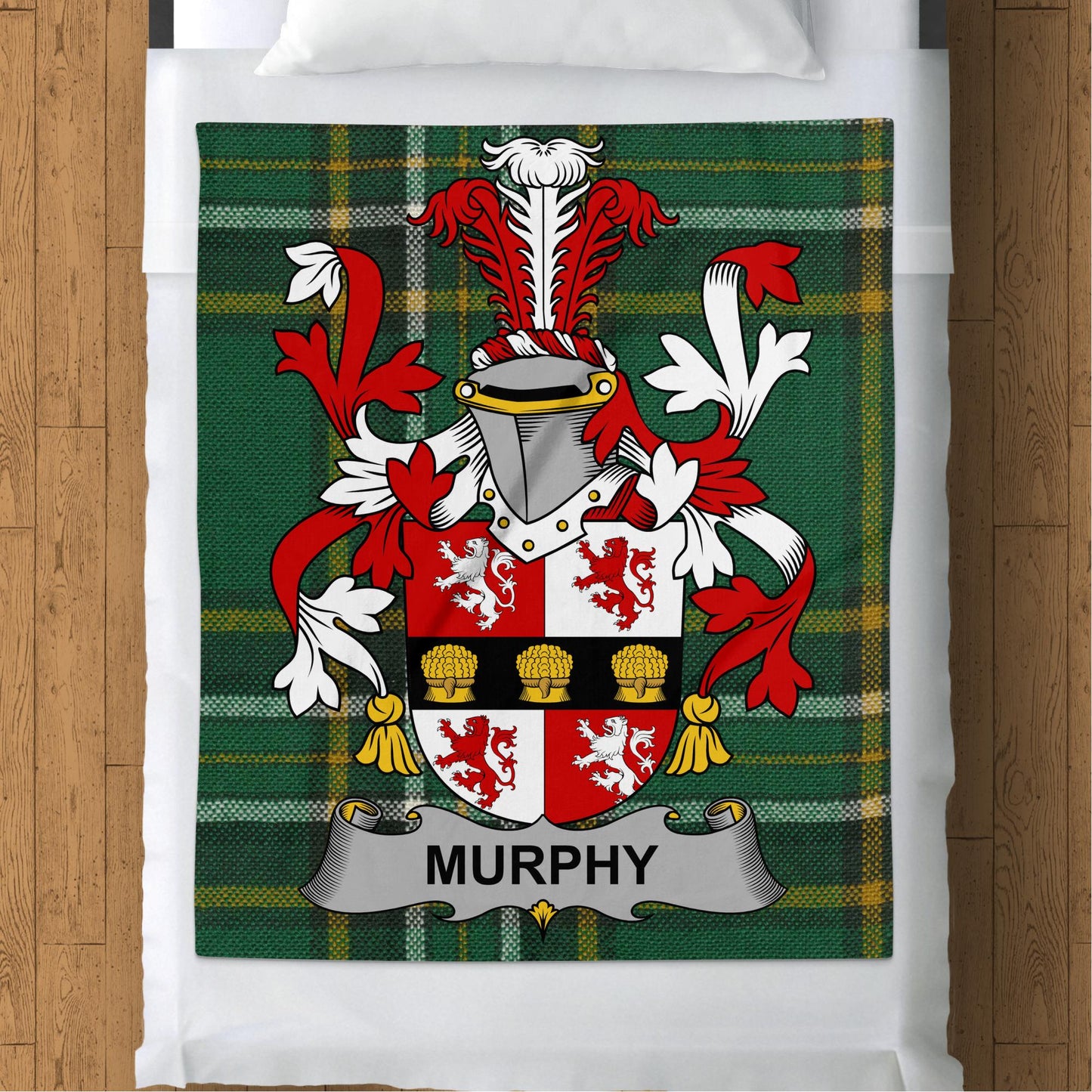 Murphy Surname Irish Tartan Throw Blanket - Living Stone Gifts