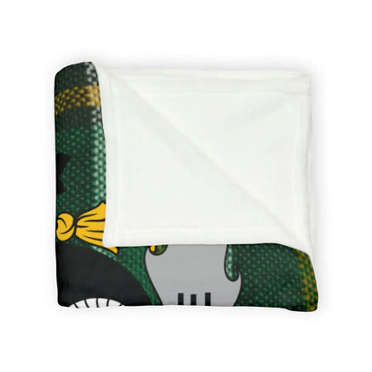 Cozy Soft Green and White Blanket product type