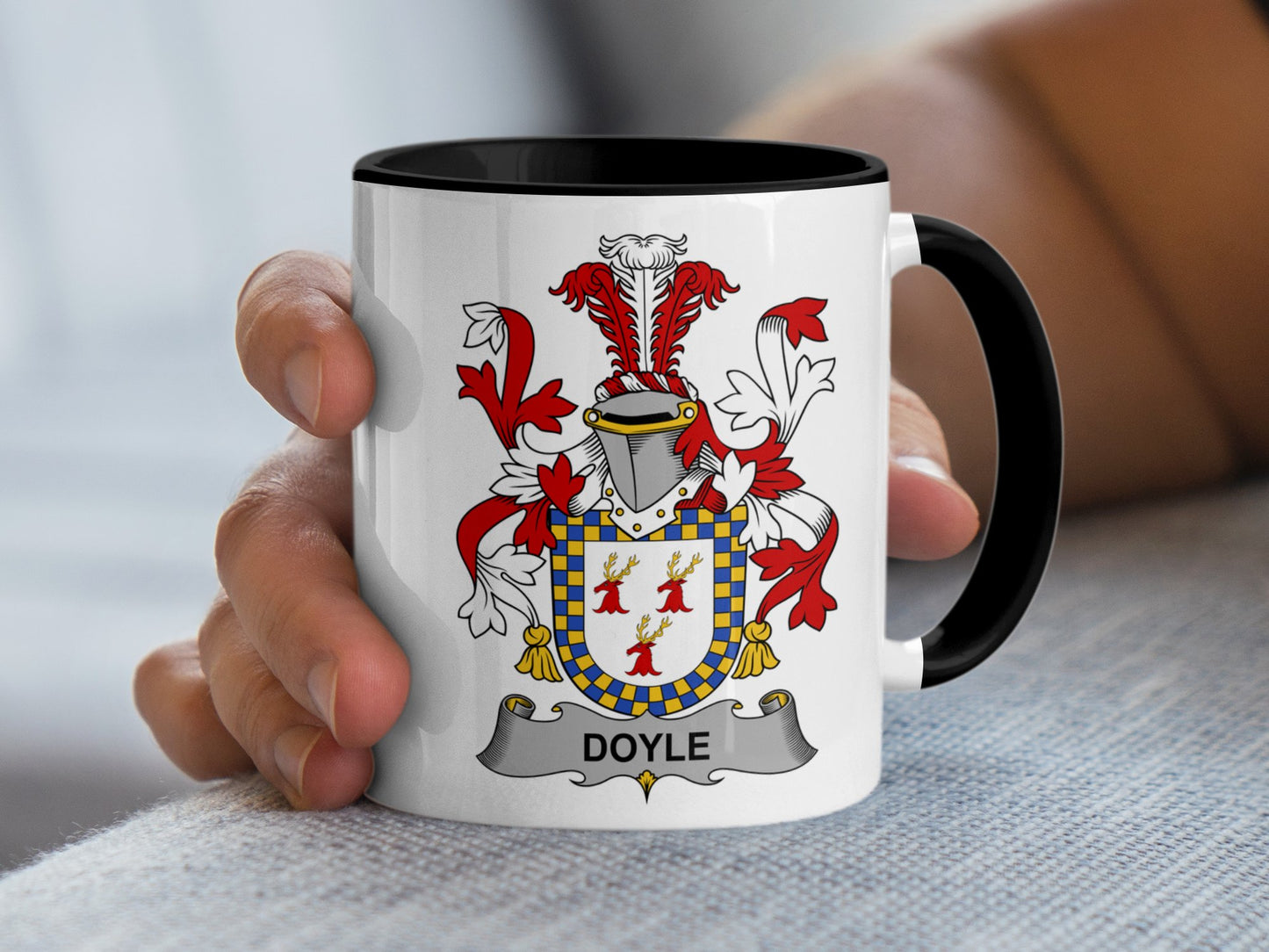 Doyle Irish Coat of Arms Family Crest Printed Mug - Living Stone Gifts