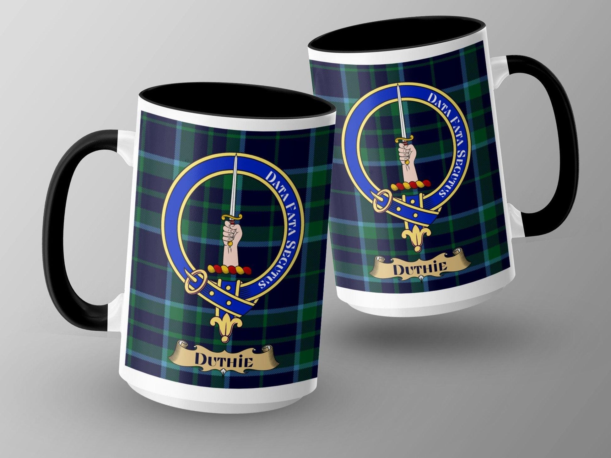 Scottish Duthie Clan Tartan Crest Coffee Mug - Living Stone Gifts