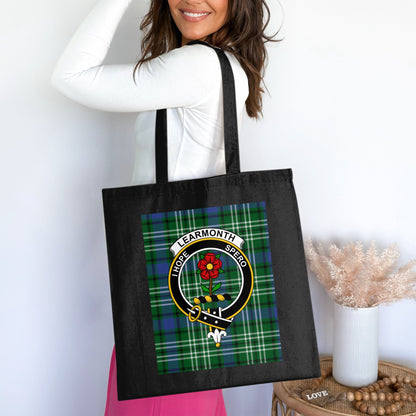 Clan Learmonth Scottish Crest Tartan Tote Bag - Living Stone Gifts