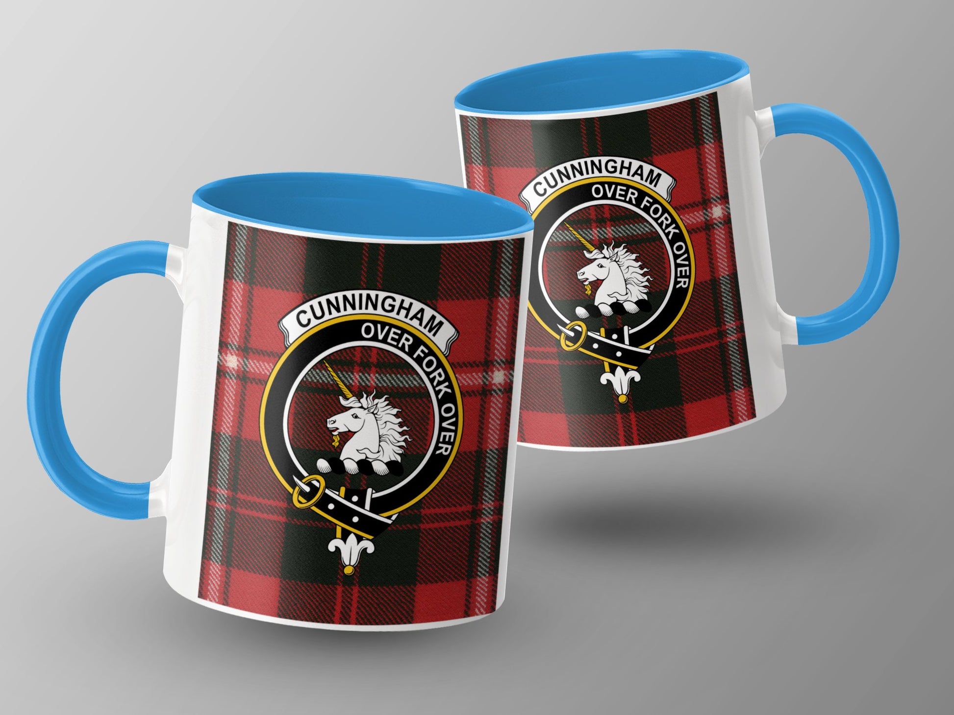 Clan Cunningham Scottish Tartan Crest Mug - Living Stone Gifts