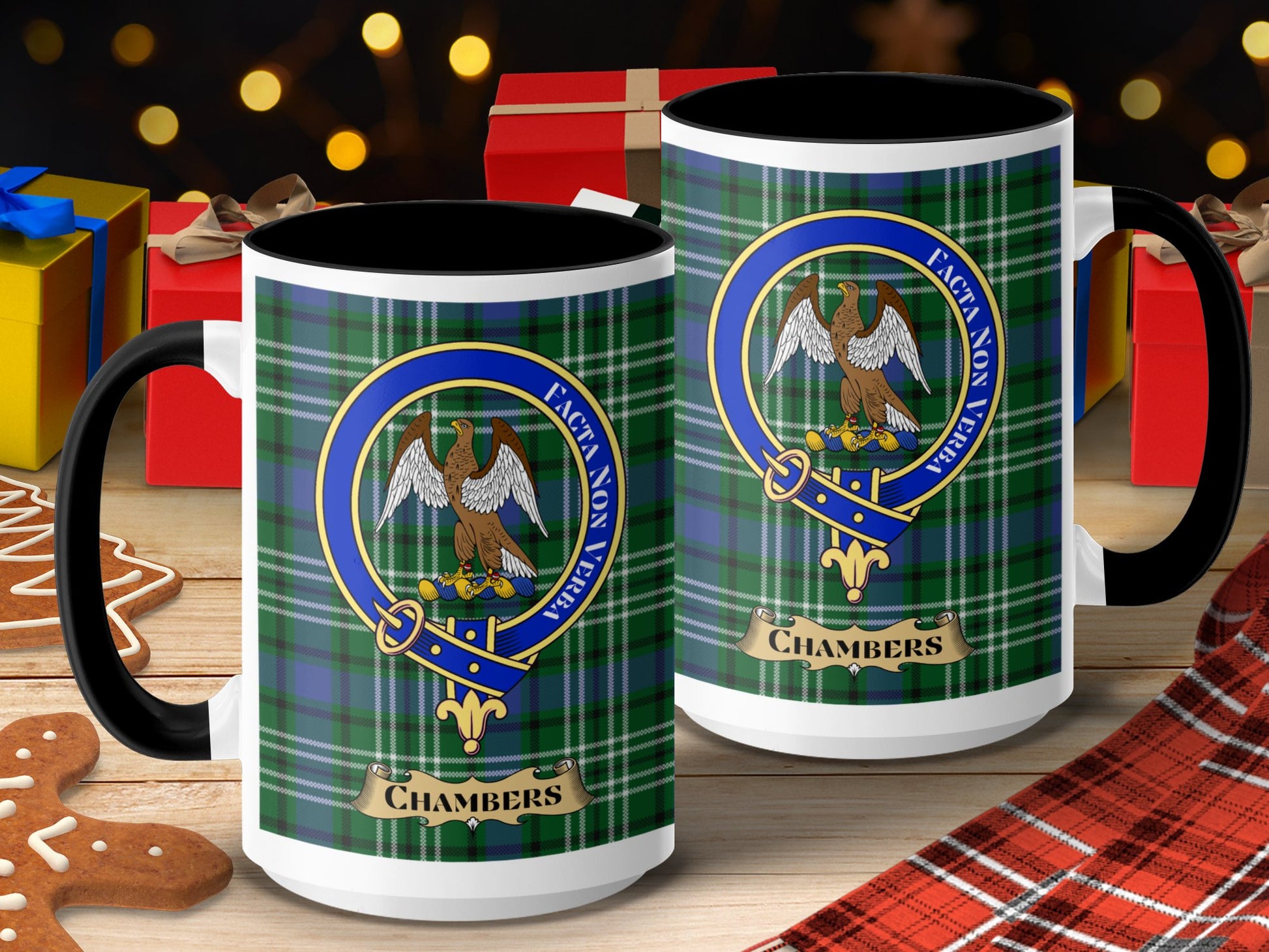 Chambers Scottish Clan Crest Tartan Design Mug - Living Stone Gifts