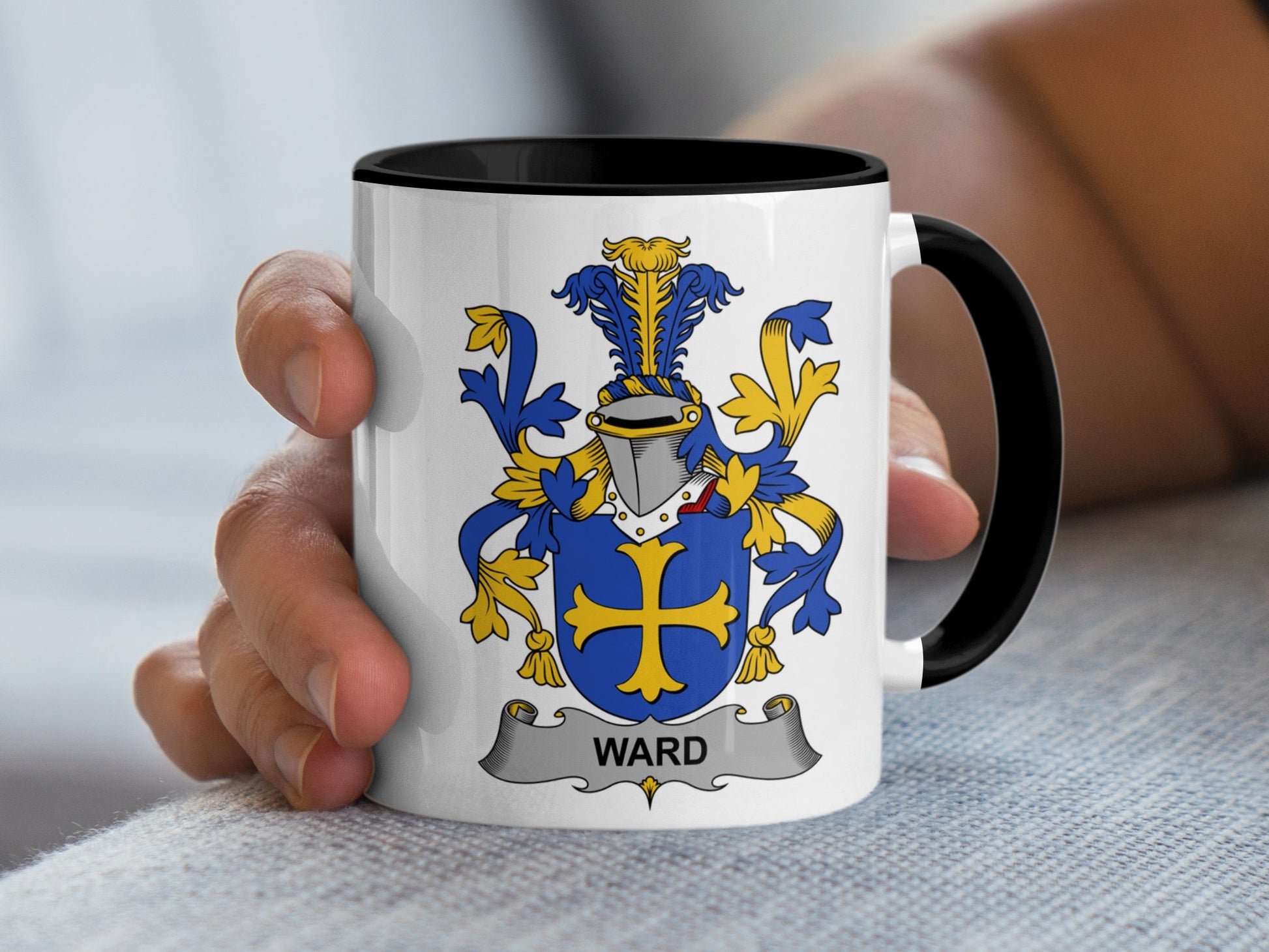 Ward Family Crest Historical Surname Tradition Mug - Living Stone Gifts