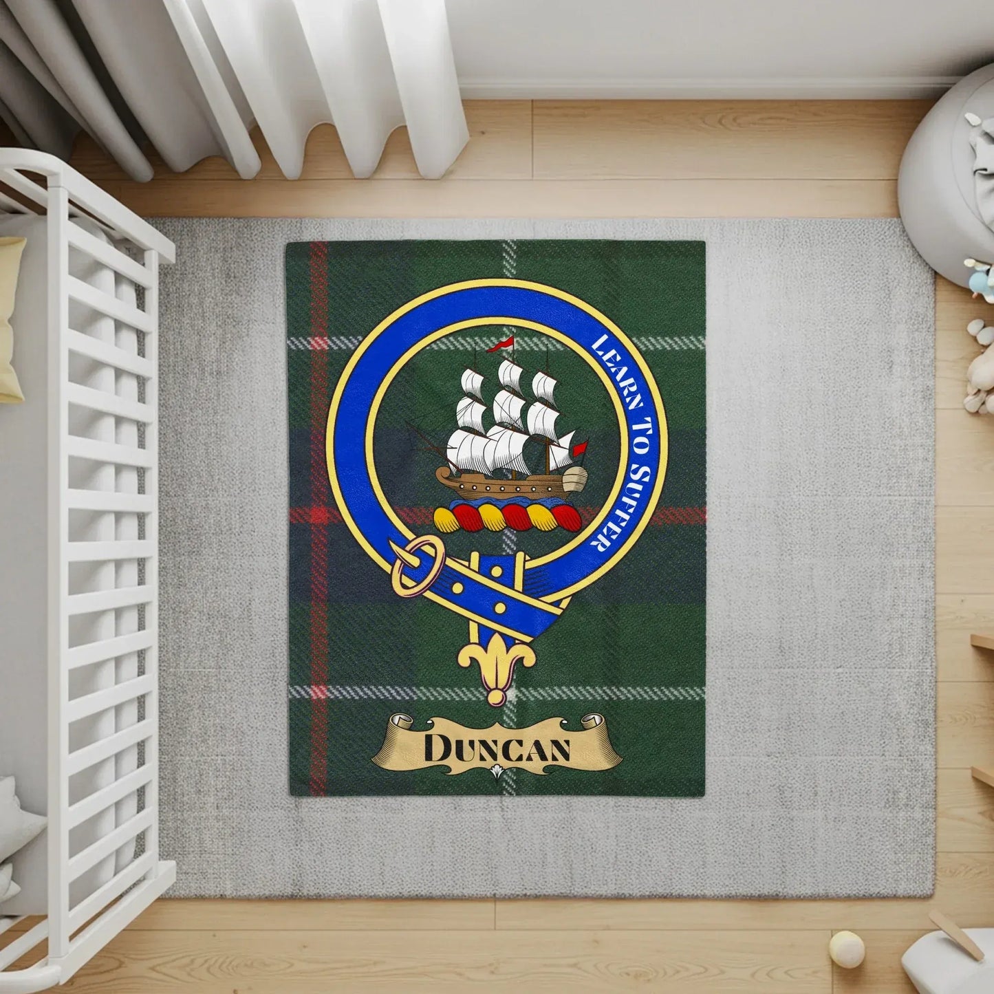 Duncan Family Crest Tartan Design Printed Rug product