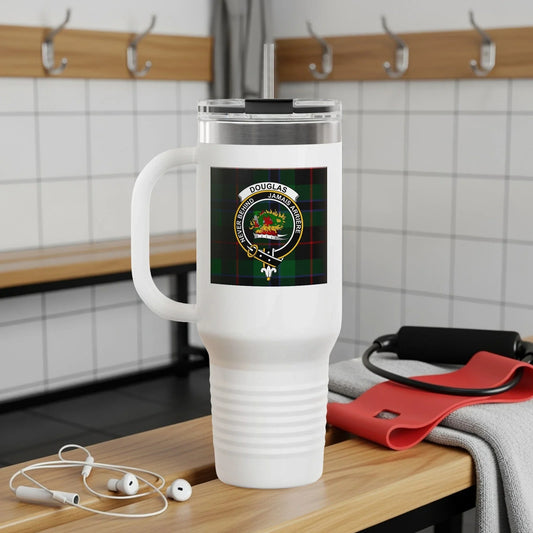 White Thermal Travel Mug Douglas Clan Crest product