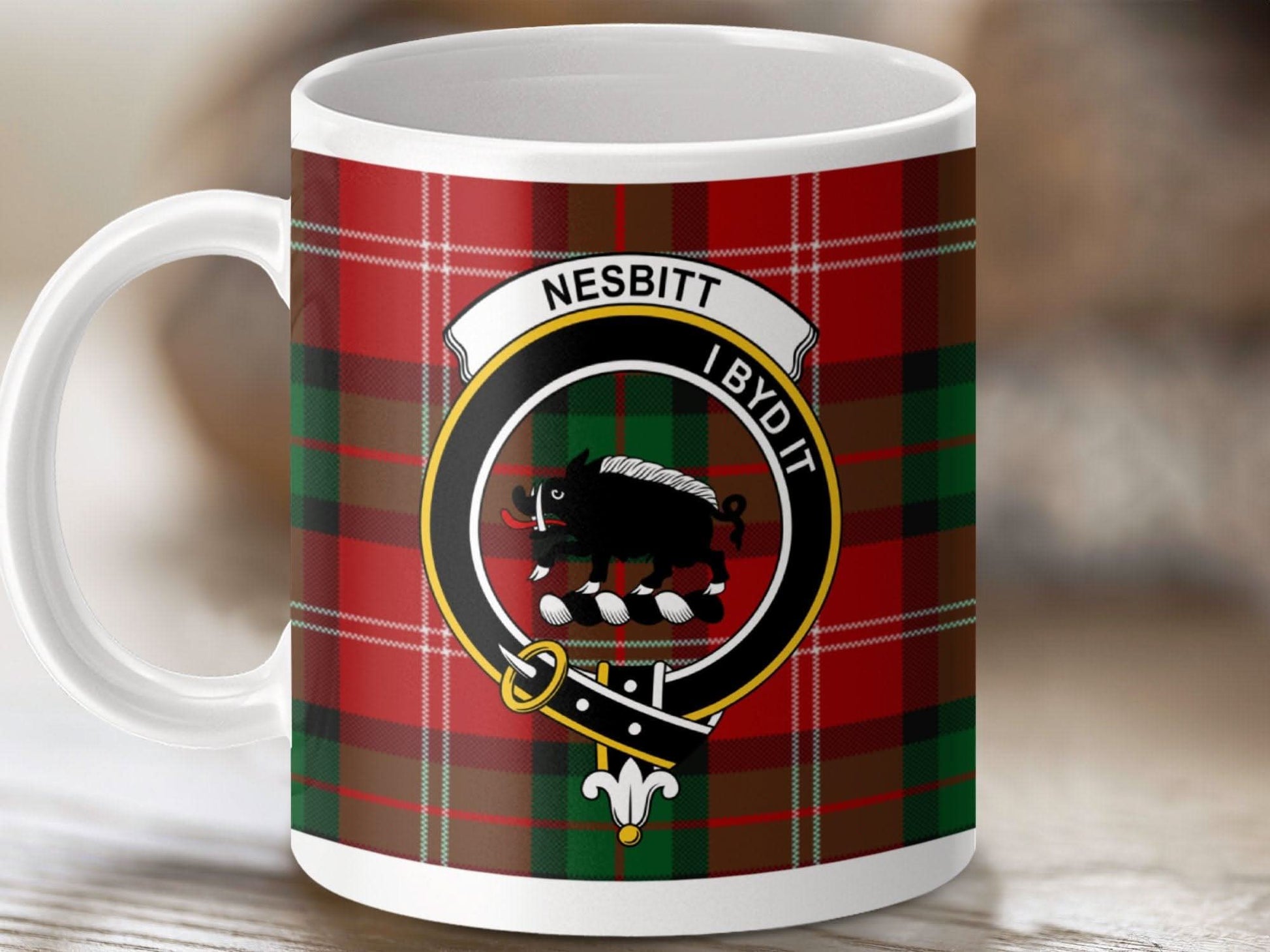 Nesbitt Family Crest Plaid Design Mug product