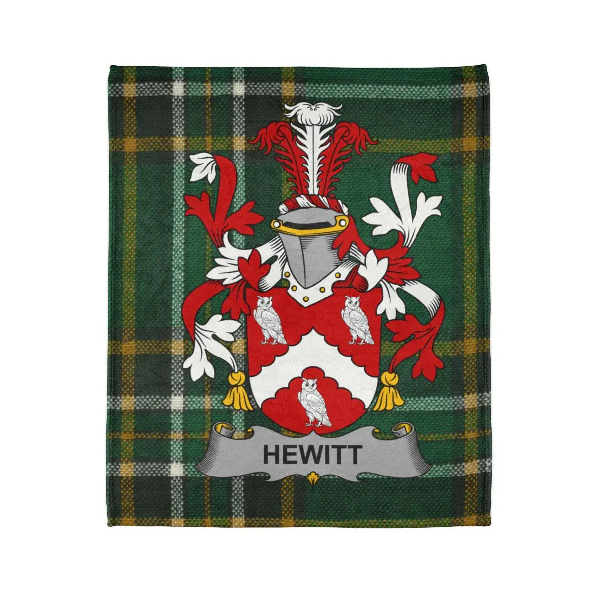 Hewitt Family Crest Tartan Blanket product