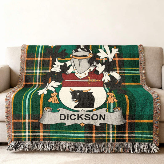 Dickson Clan Tartan Family Crest Throw product type