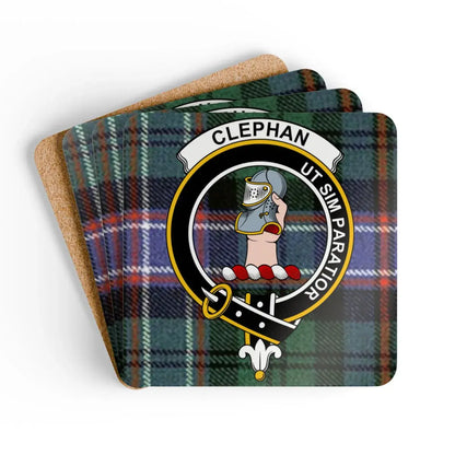 Scottish Clan Crest Tartan Cork Backed Coasters product type