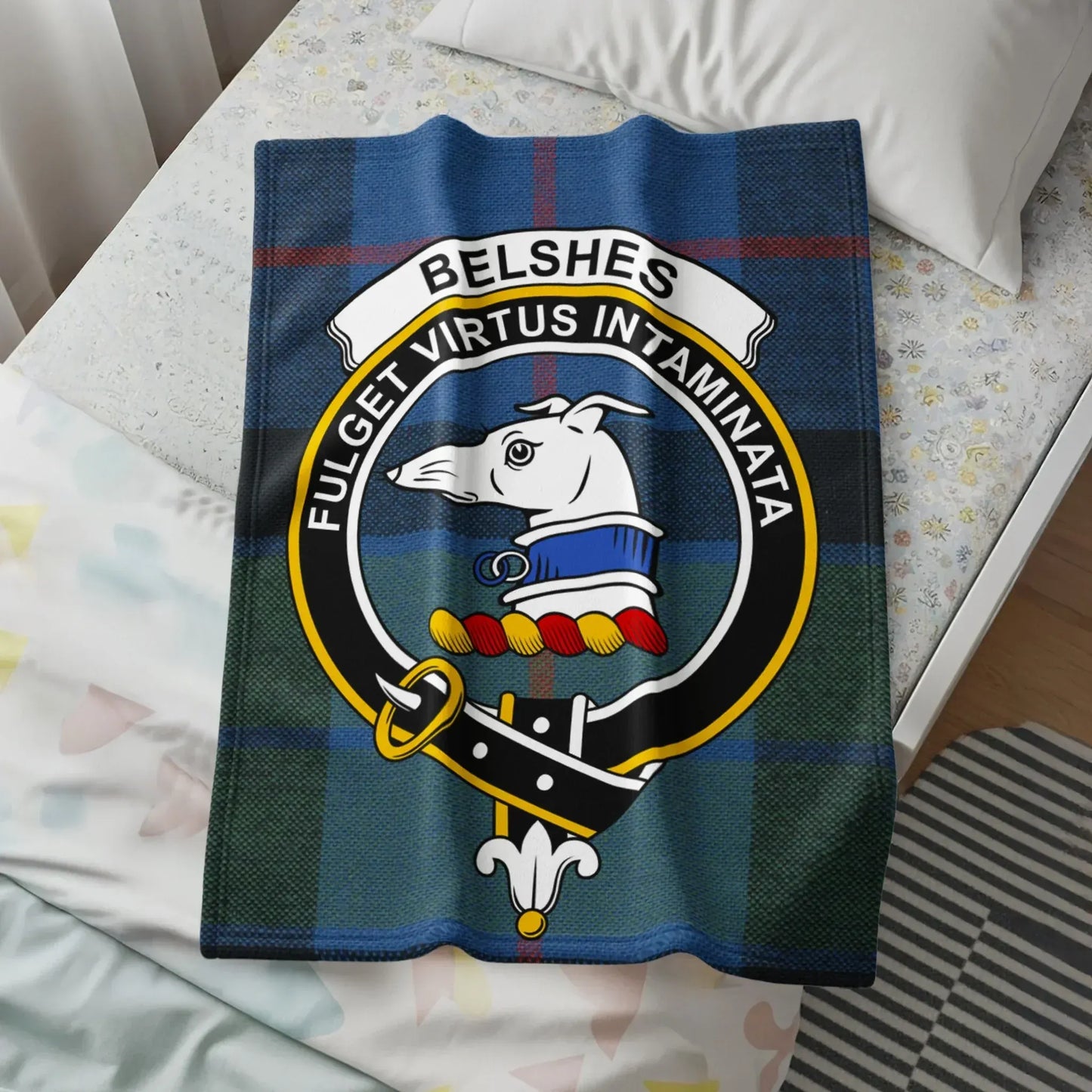 Scottish Clan Crest Embroidered Blanket Cozy Bedding product