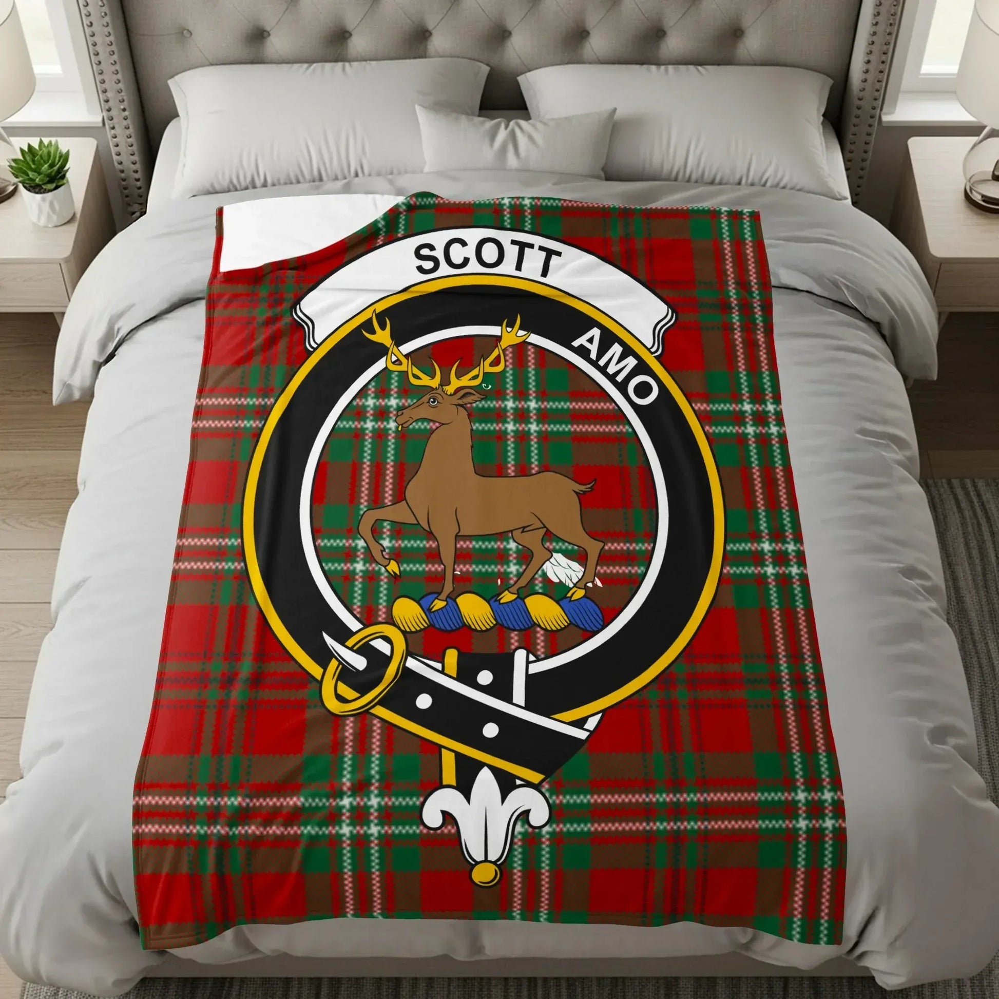 Scott Amo Scottish Clan Deer Design Throw Blanket product