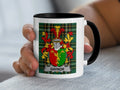 White mug with black rim displaying a family crest with "GAYNOR" text.