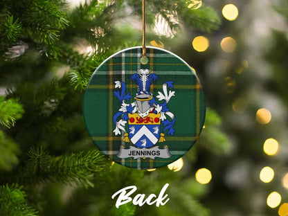 Jennings Crest Custom Christmas Tree Ornament product