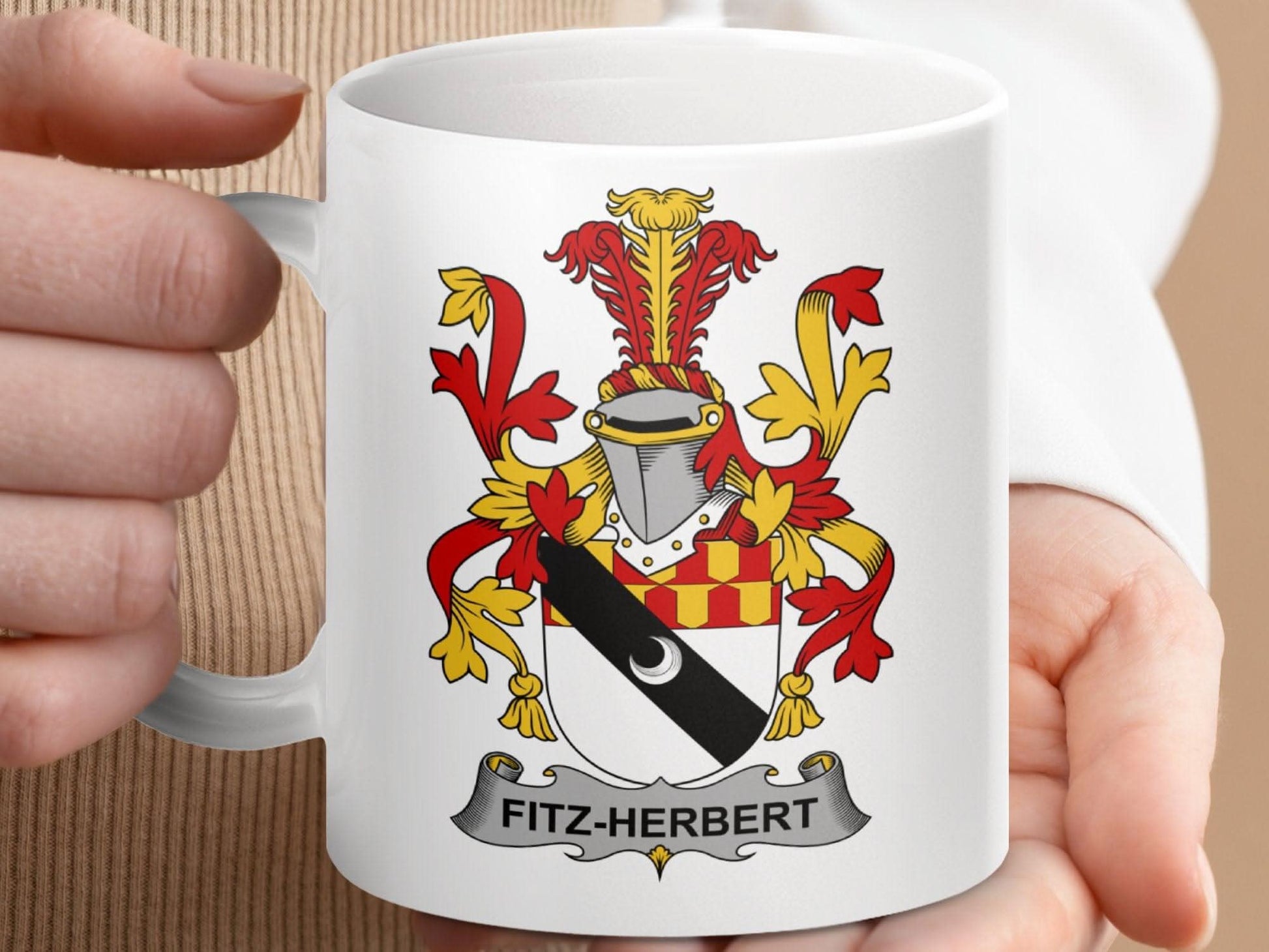 Fitz-Herbert Surname Irish Family Crest Mug - Celtic Ancestry Gifts