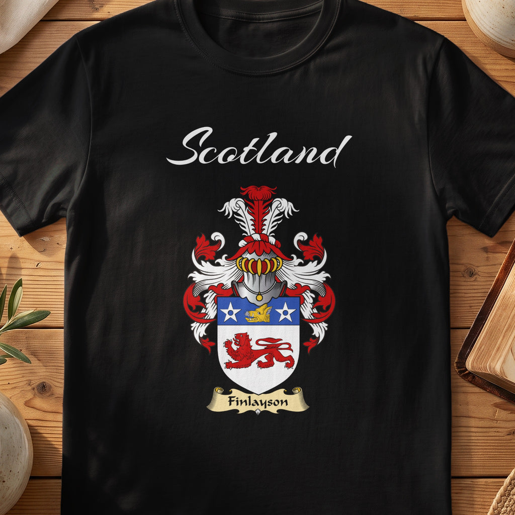 Finlayson Scottish family shield T-shirt in Black