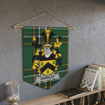 Green and Yellow Customizable Family Crest Wall Hanging product