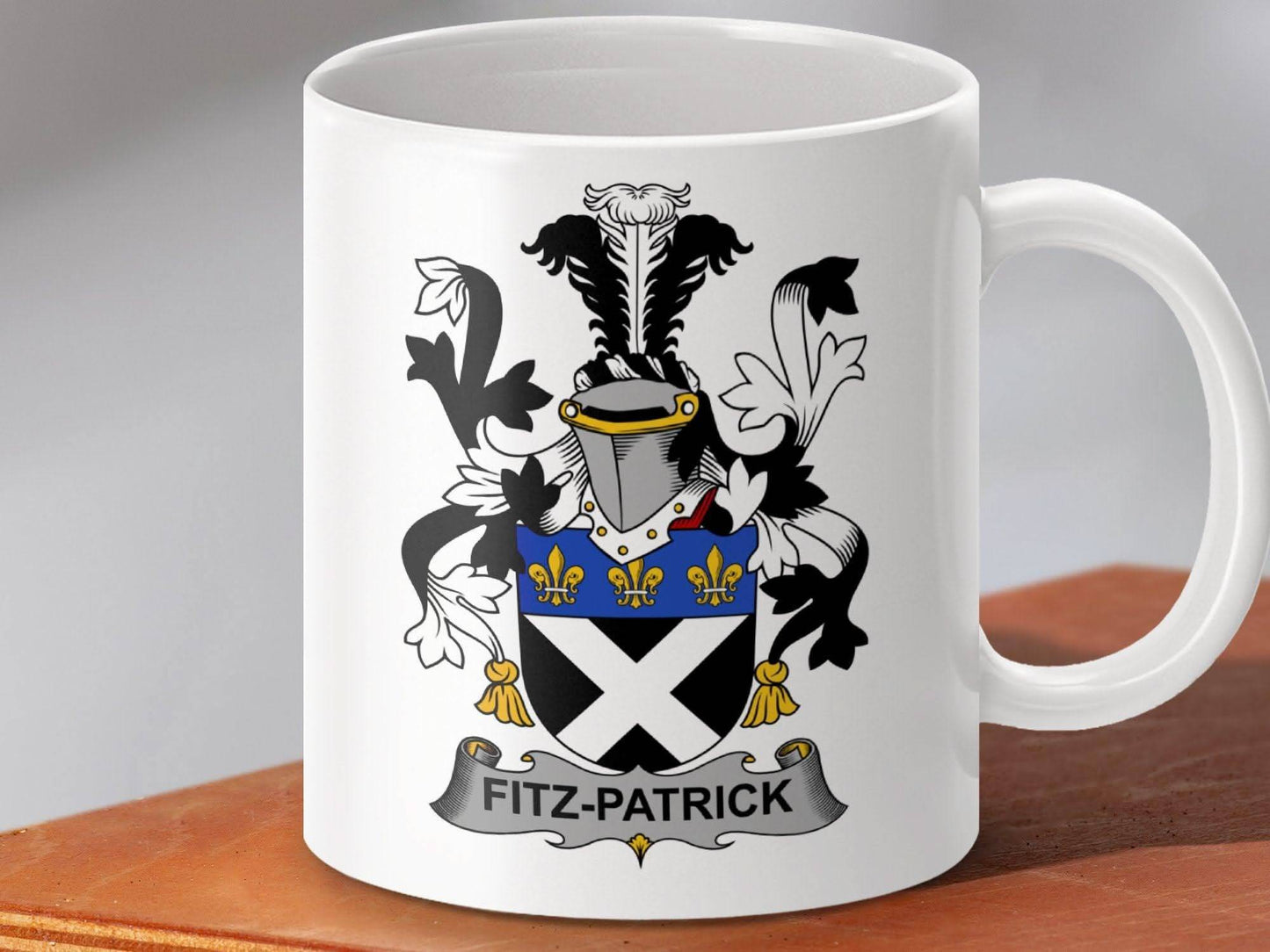 Fitz-Patrick Surname Irish Family Crest Mug - Celtic Ancestry Gifts